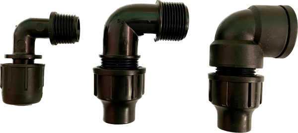 L-Stück 90° Schraubkupplung 16 mm (Pipes & Tropfrohre)